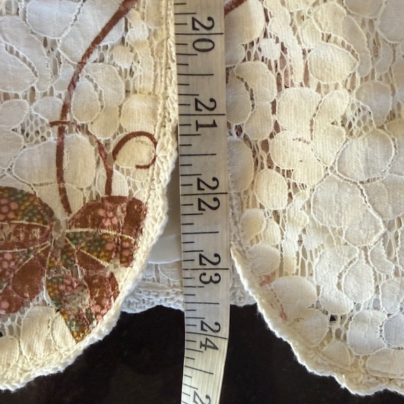 Oscar by Oscar de la Renta Cream/Pink Floral Lace Jacket Size 8 - Picture 9 of 12